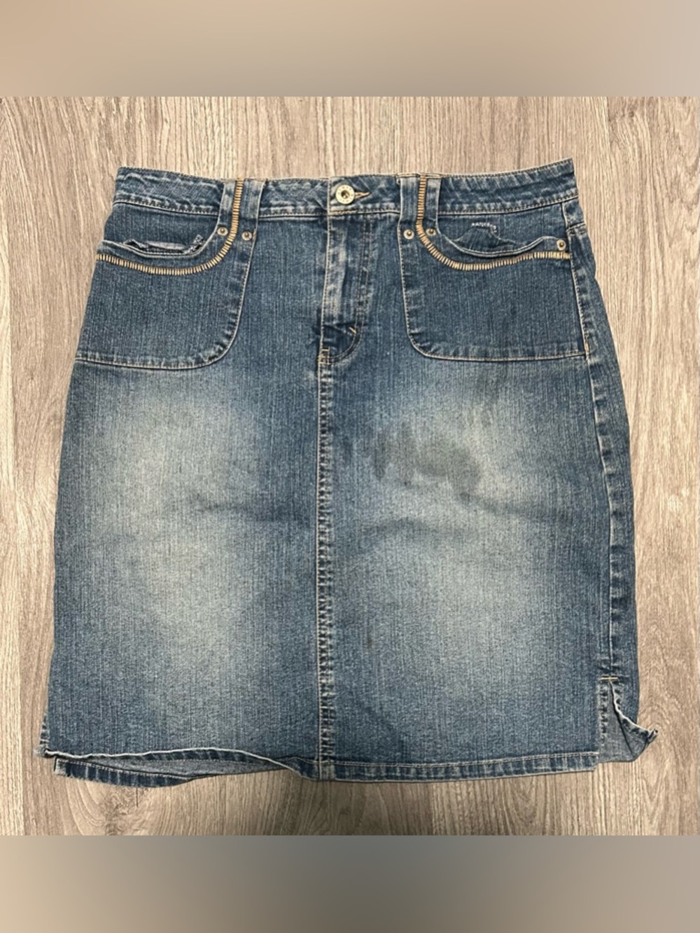 KIKIT Skirt ($4-5 BUNDLE ADD) Blue Denim A-Line Skirt
